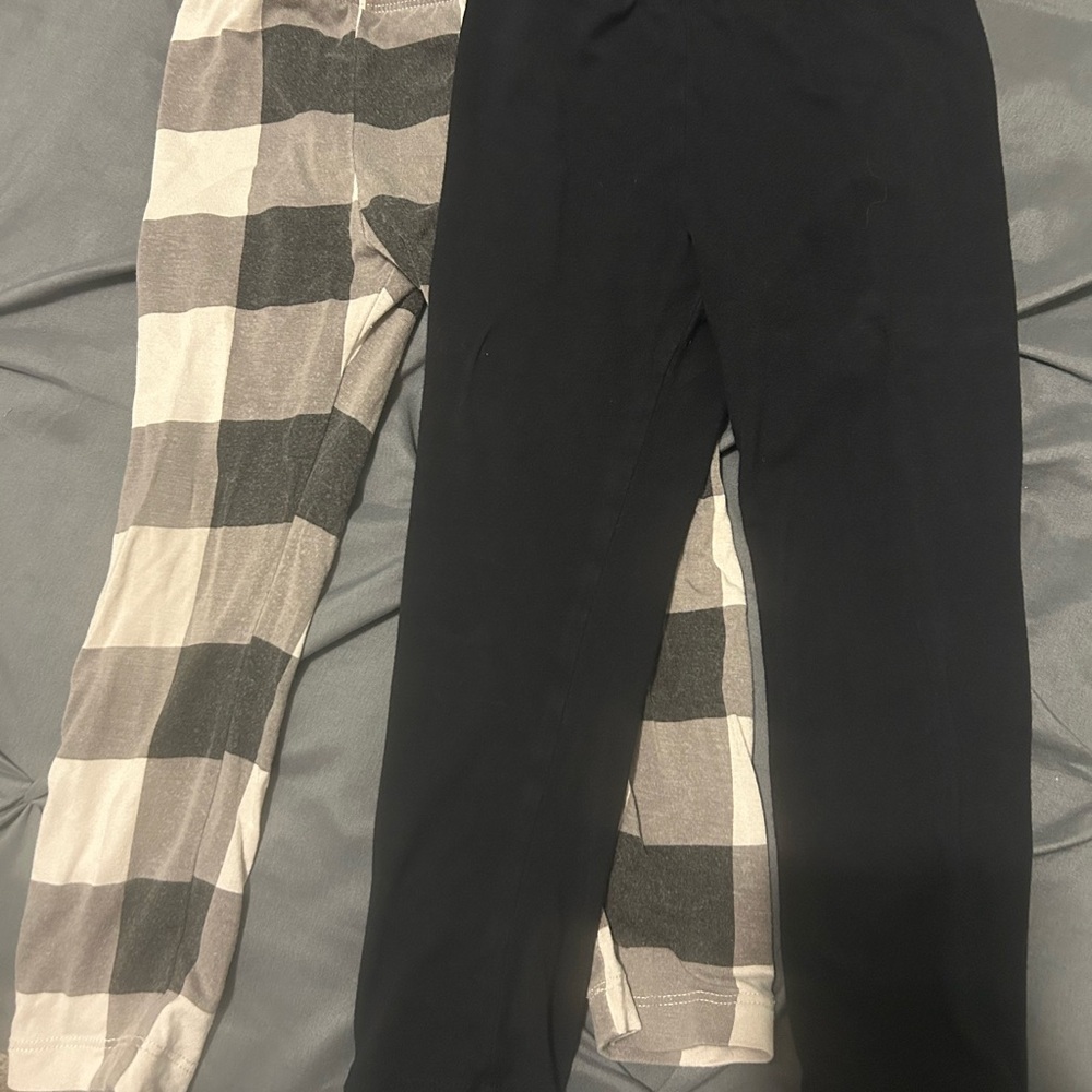 Kyte BABY Black and midnight plaid toddler Leggings bundle